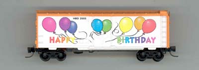 Orange Happy Birthday Bopxcar